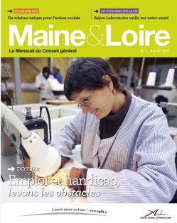 CP448515 photo de Une et parutions intérieures magazine Maine et Loire. 
commandes photo : service de la communication Département 49